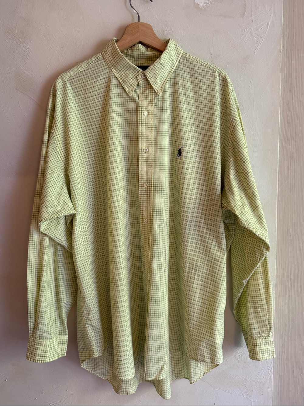 Ralph Lauren | Blake Fit Yellow Tattersall Check Shirt | Mens XL